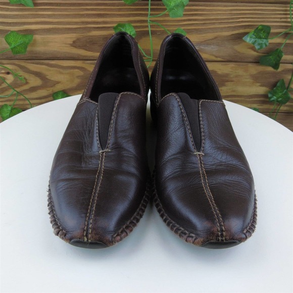 Timberland Size 7.5 Slip-On Brown Leather Medium (B, M) Comforia Slip On Women - Picture 3 of 11